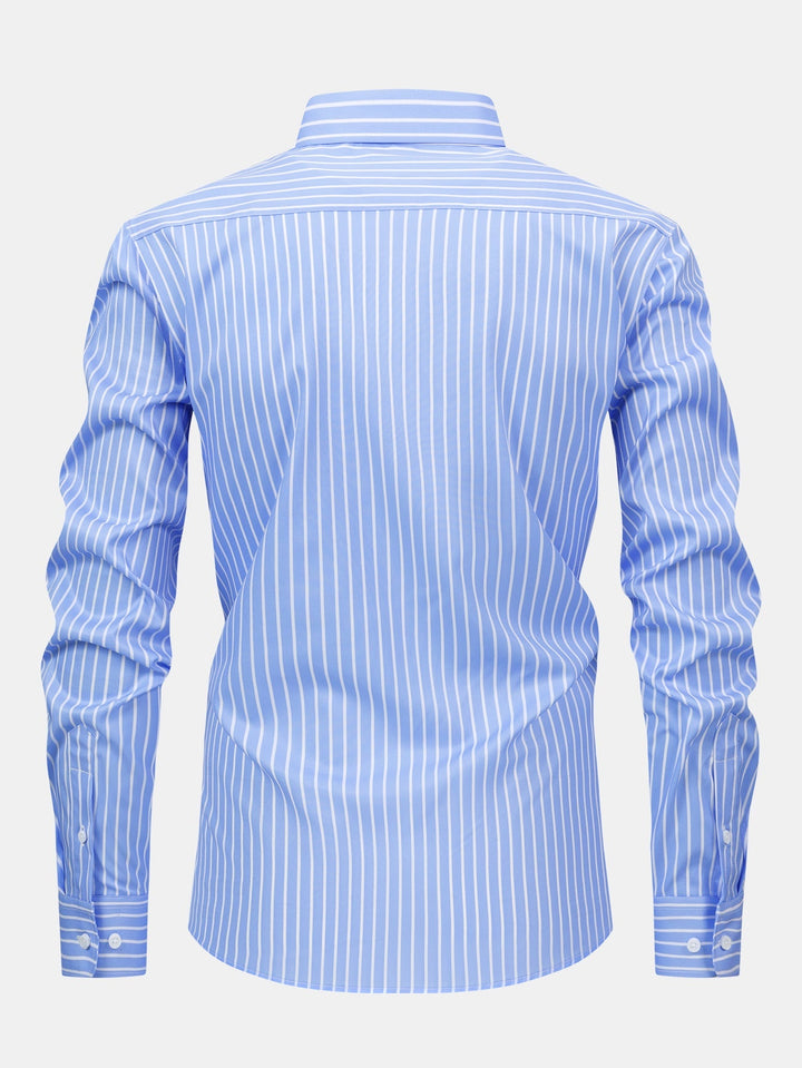 Curtis - Camisa De Manga Larga a Rayas Con Botones