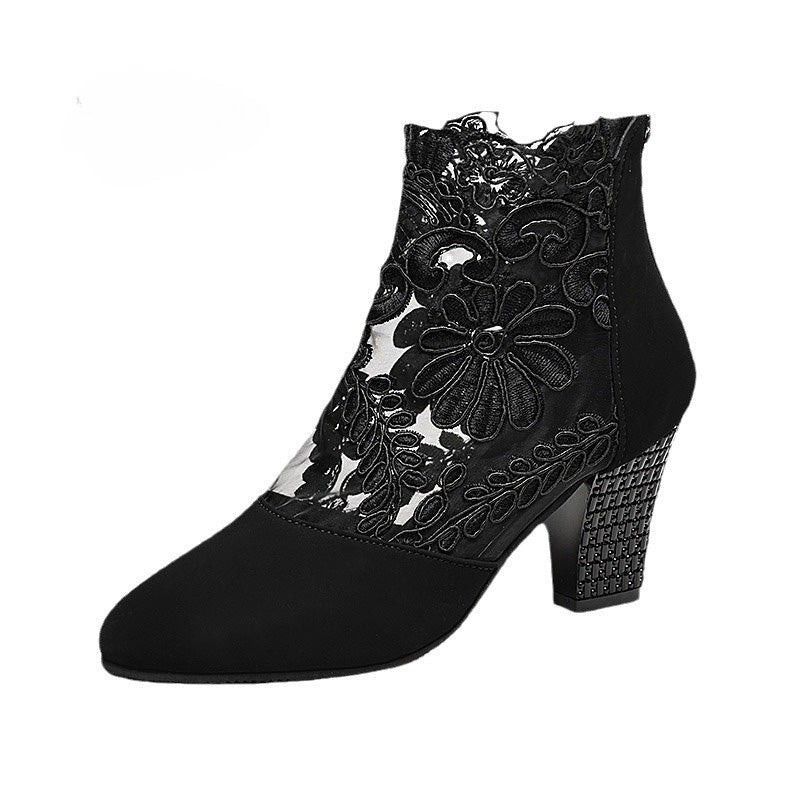 Janneke - Elegantes Zapatos de Tacón Alto de Encaje
