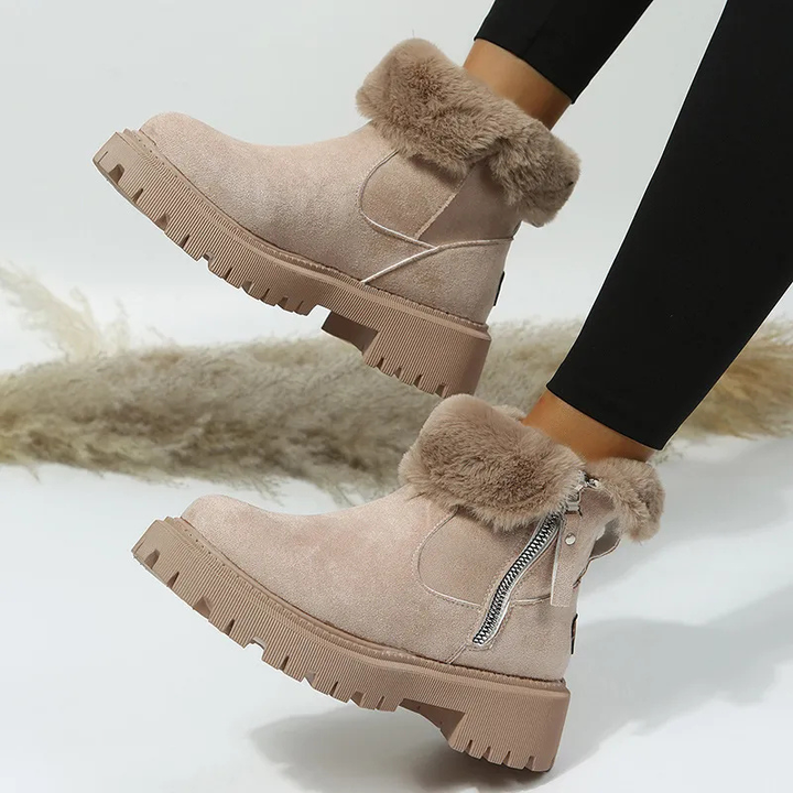 Luisaa - Cómodas Invierno Botas Con Cremallera Lateral