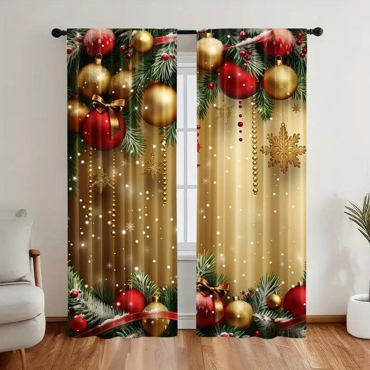 MerryDrape - Juego de Cortinas Navideñas