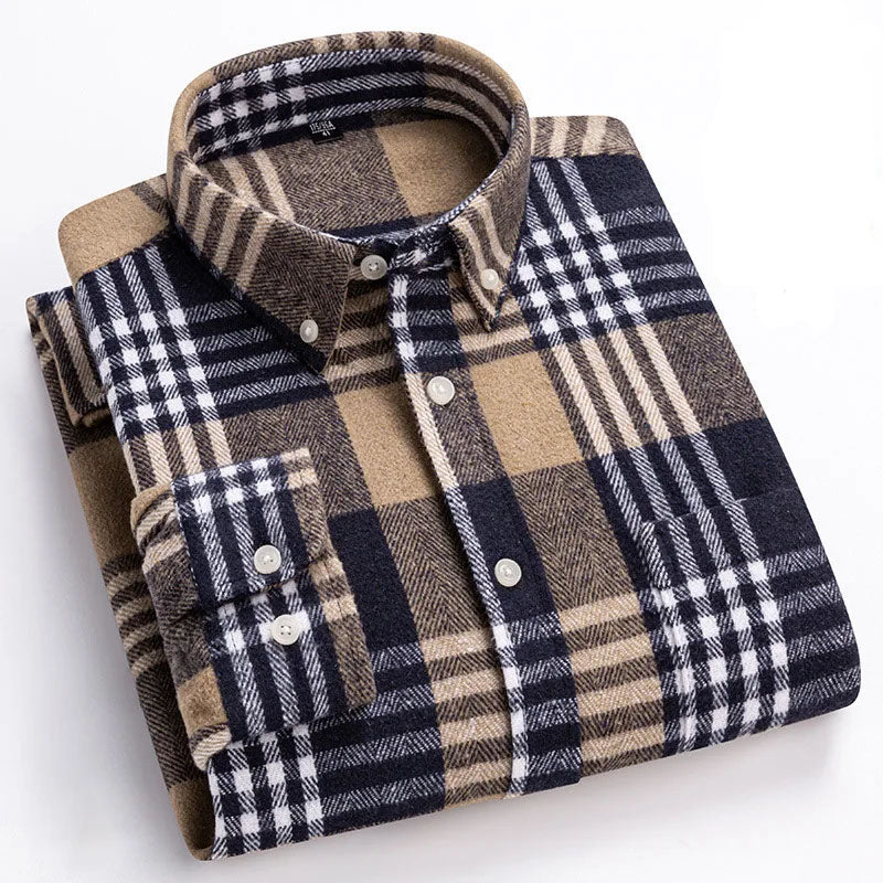 Hansamu - Elegante Camisa De Manga Larga Con Botones