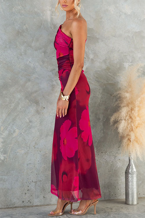 Lindsey - Vestido Largo Con Elegante Estampado Floral
