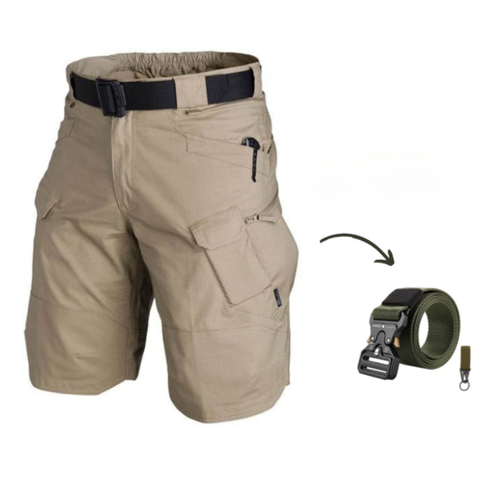 Kazuya - Cargo Pantalones Cortos Con 7 Bolsillos + Cinturón Gratis