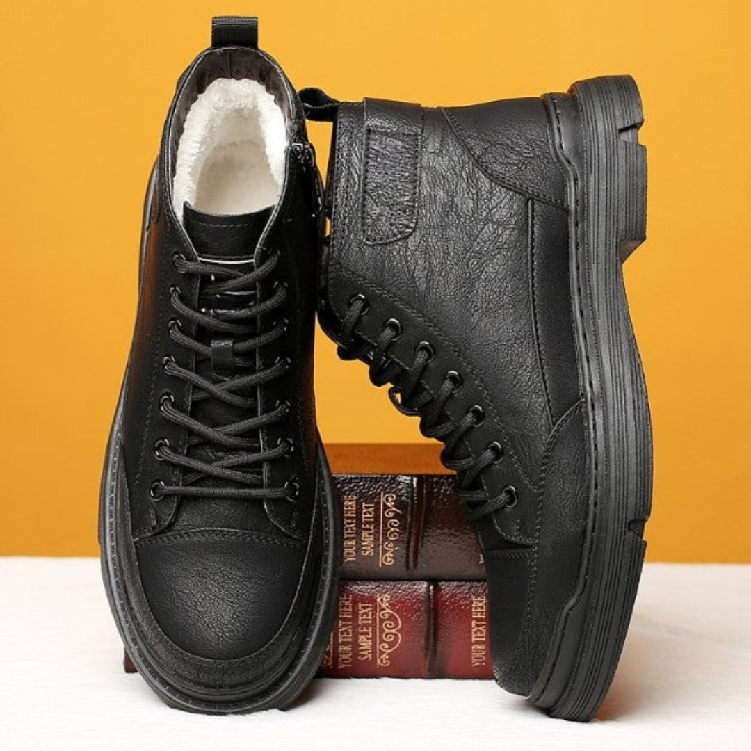 Patterson - Botines De Cuero Con Cordones