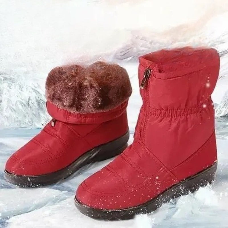 Afonia - Botas De Nieve Resistentes Al Agua Con Cremallera