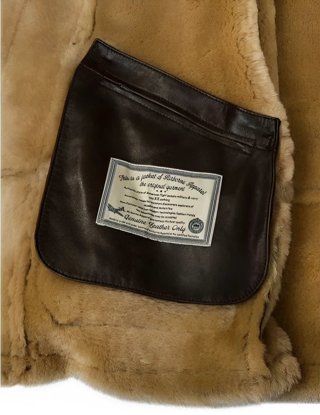Detlef - Chaqueta de invierno estilo shearling