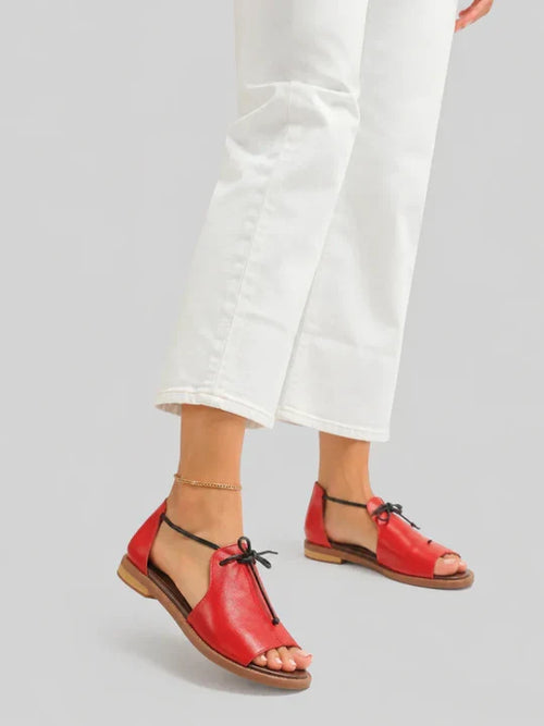 Helgard - Sandalias Planas Con Cordones