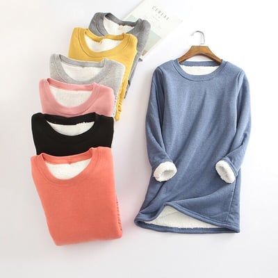 Bessie - Sudadera Casual Cuello Redondo Algodón Sólido