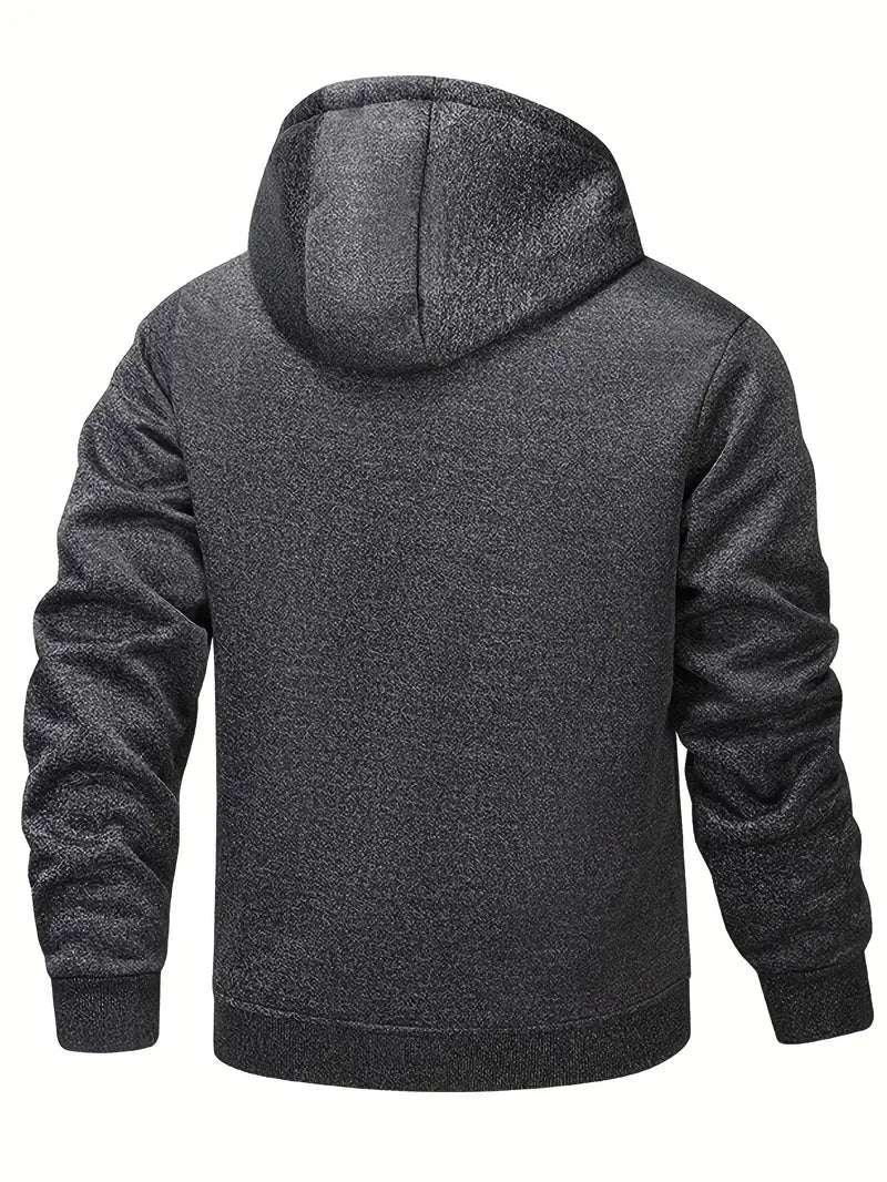 Helge - Sudadera Con Capucha y Cremallera De Manga Larga Informal