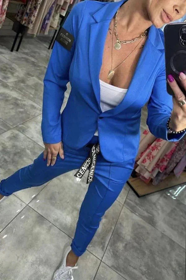 Jocelyne - Elegante Conjunto De Blázer Pantalones
