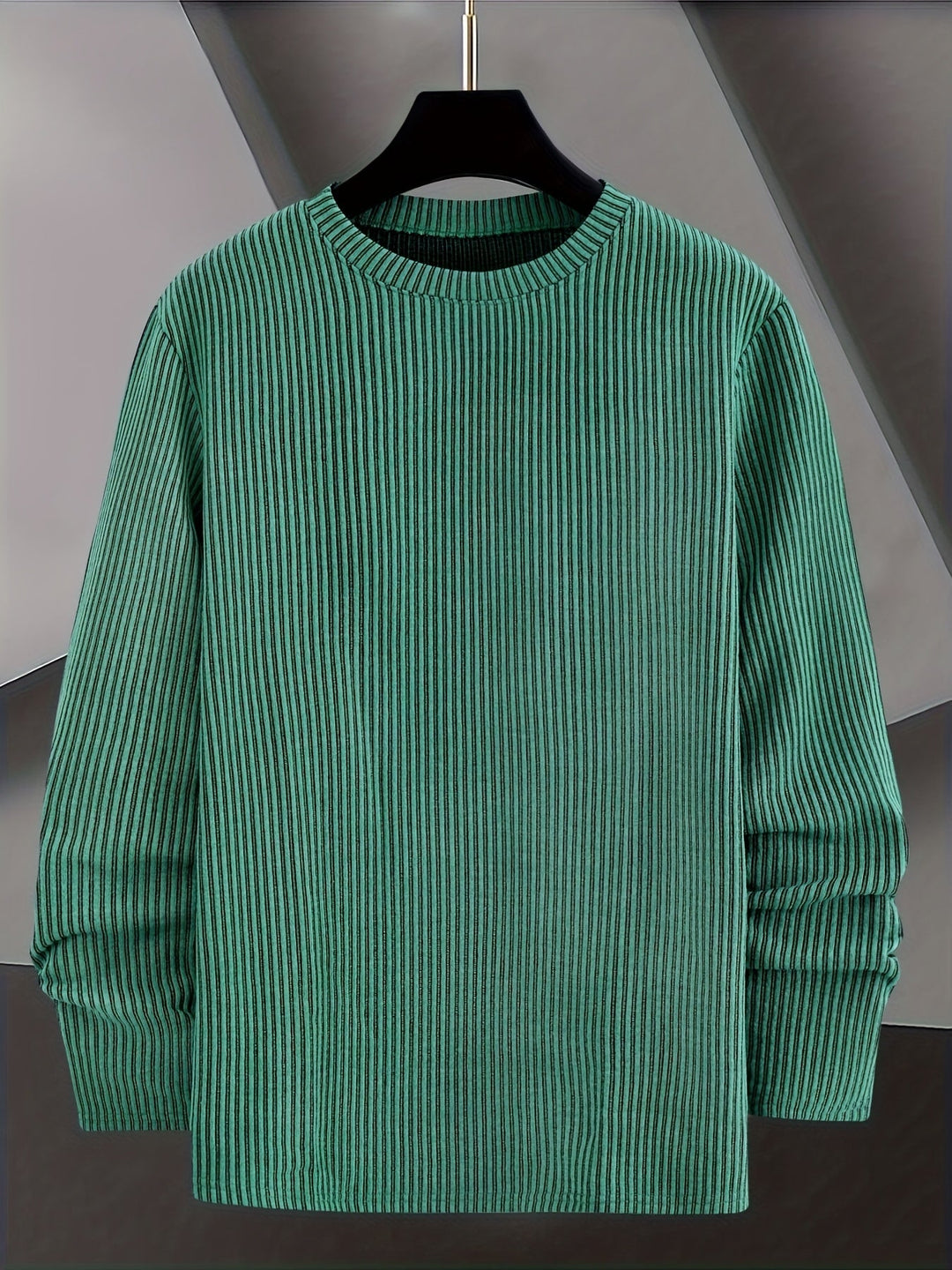 Dionisio - Jersey de Punto Acanalado con Cuello Redondo