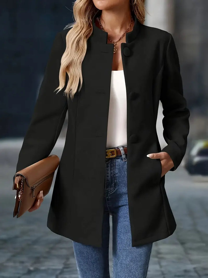 Enrietta - Blazer Elegante De Botonadura Sencilla