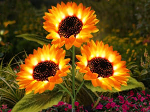 FloralGlow - Solar LED Girasol Jardín Luces