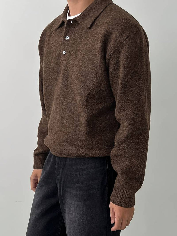 Eliran - Elegante Jersey de Manga Larga Con Cuello Alto