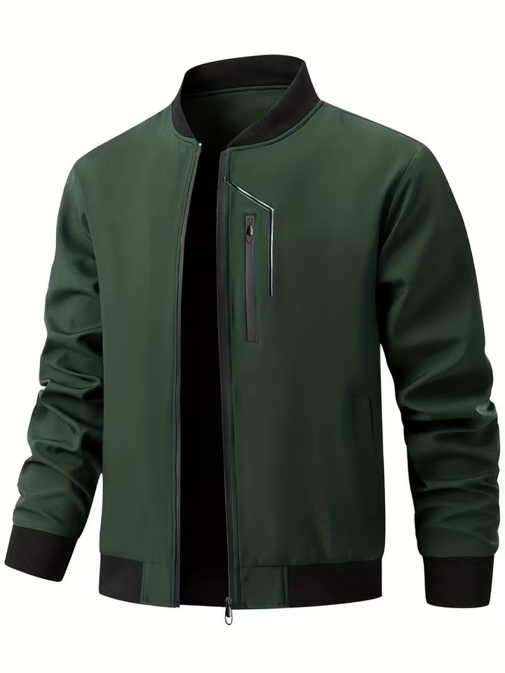 Akrum - Chaqueta Bomber Informal Con Cremallera