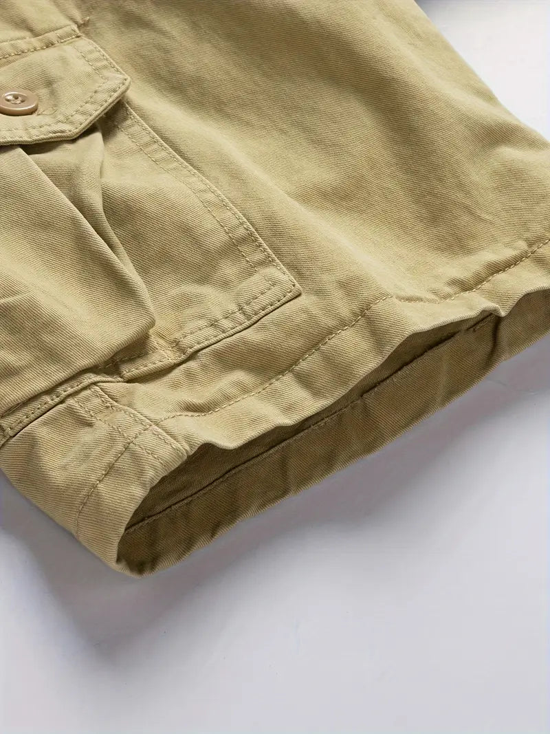 Mauro - Elegantes Pantalones Cortos Con Multibolsillos