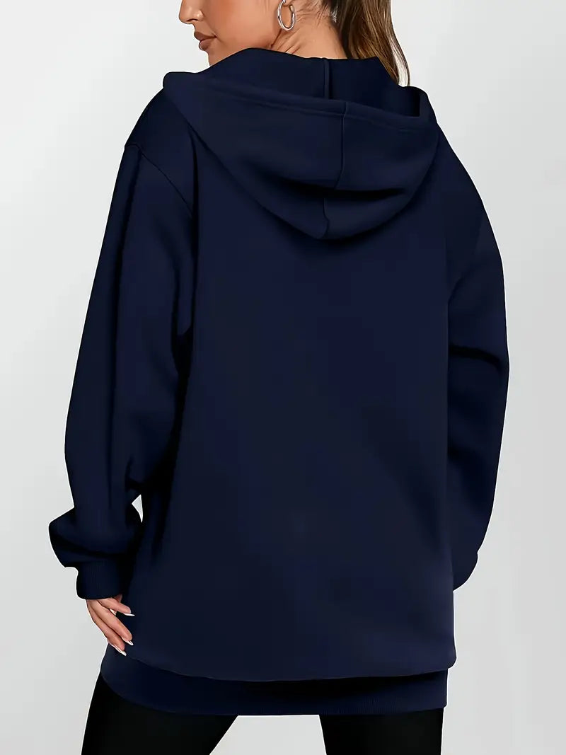 Angeleen - Chaqueta Con Capucha y Cremallera Con Estampado Geométrico