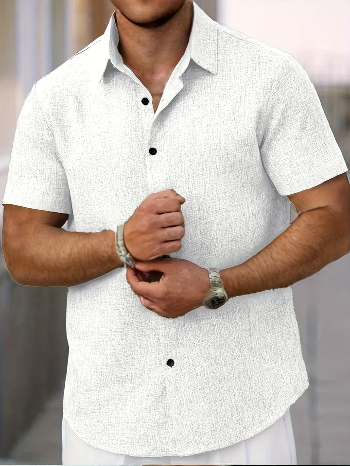 Dwight - Camisa De Manga Corta Ligera De Mezcla De Lino