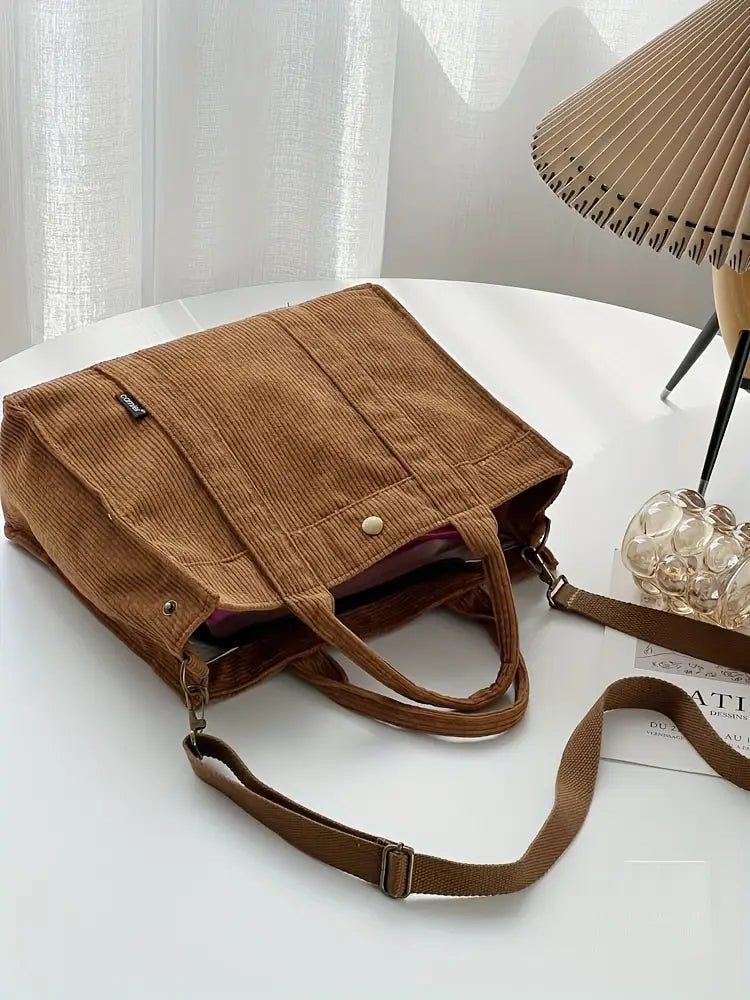 Marella - Bolso Tote De Pana De Inspiración Vintage