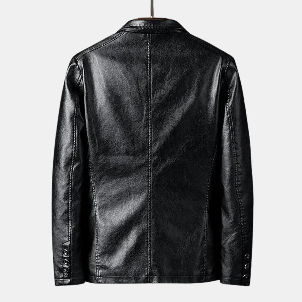 Heinz - Chaqueta De Cuero Vintage