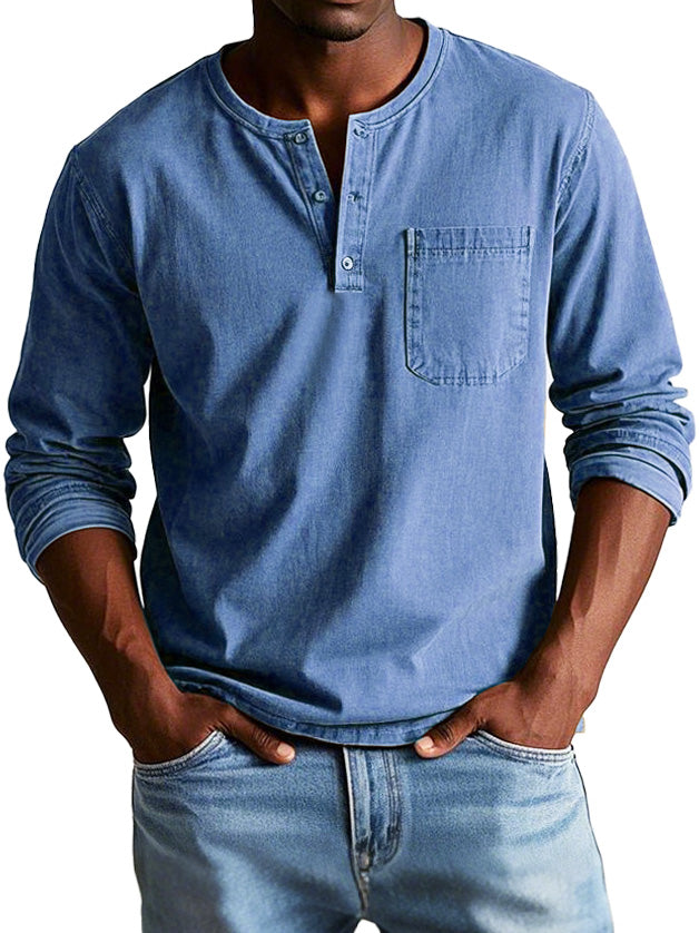 Neil - Camisa Vintage De Manga Larga