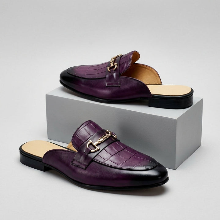 Idris - Zapatos De Cuero Sin Talón
