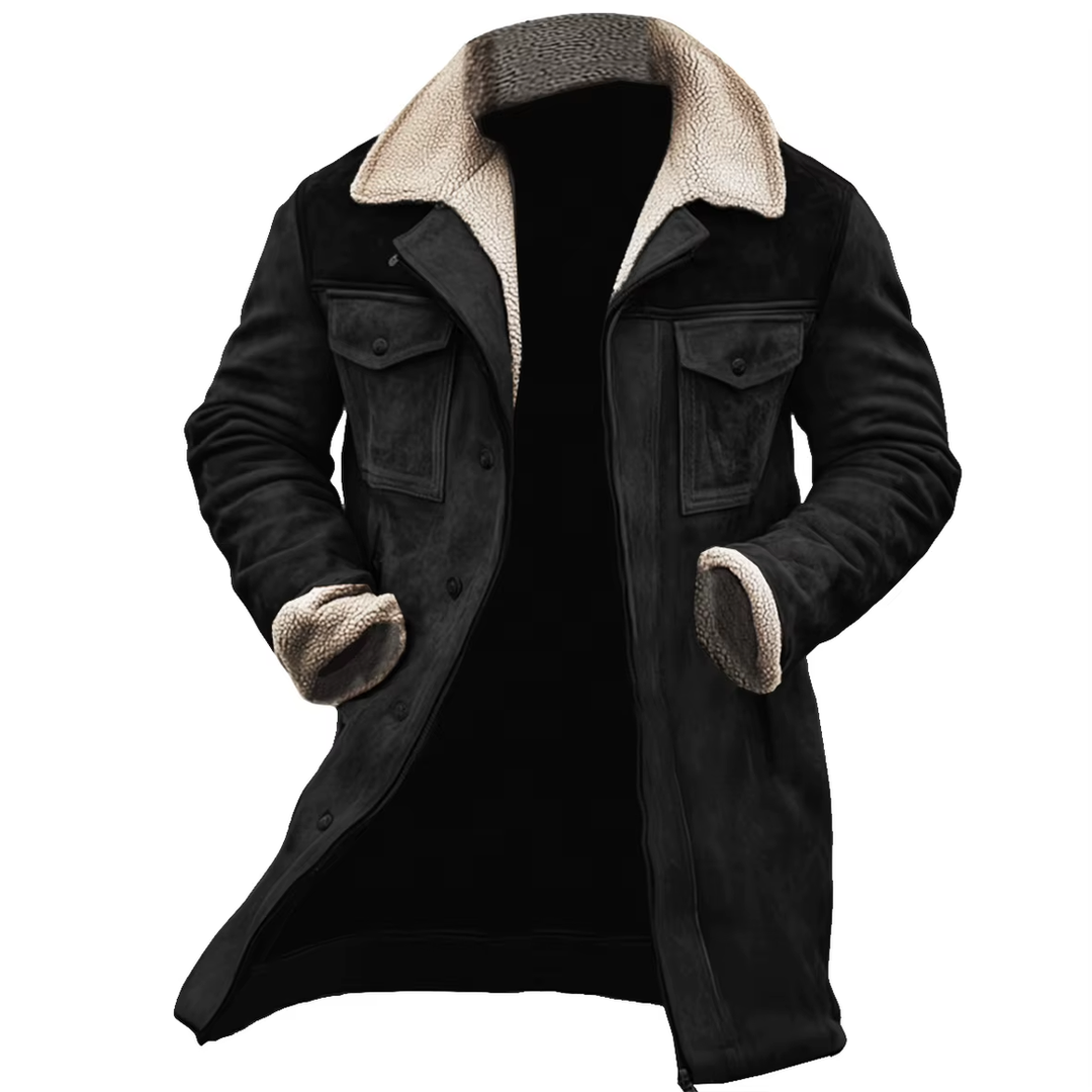 Braden - Chaqueta De Ante Con Cuello De Sherpa