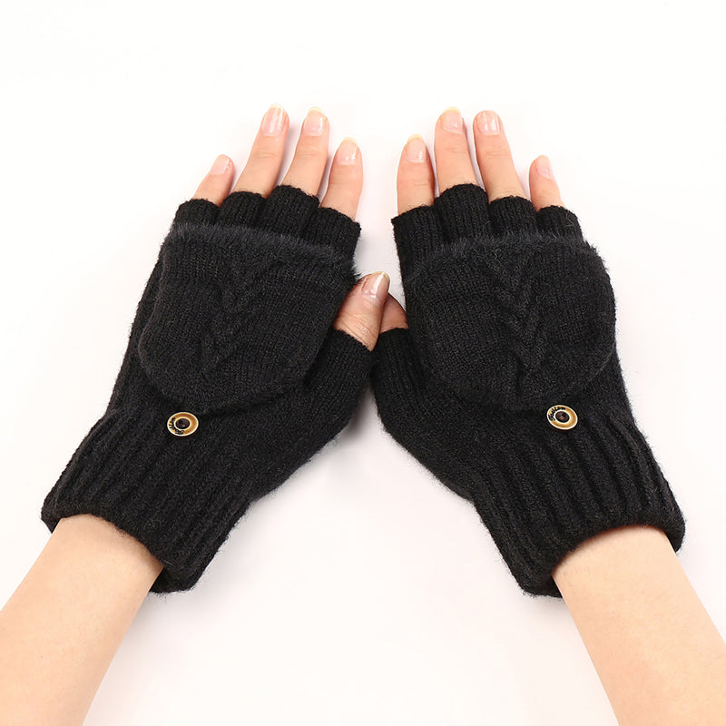 GloveGleam - Guantes Sin Dedos De Punto