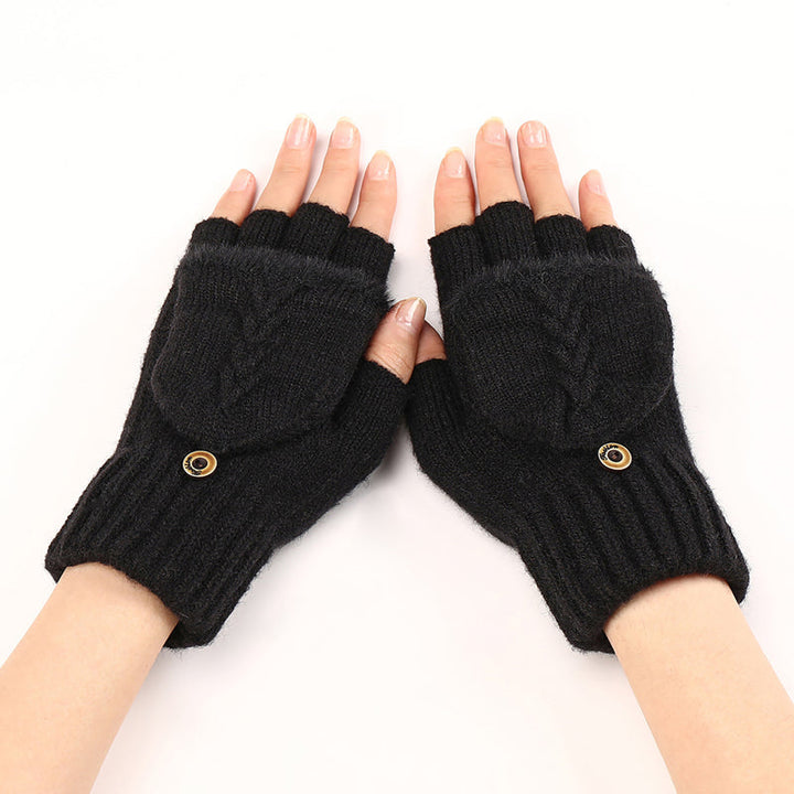 GloveGleam - Guantes Sin Dedos De Punto
