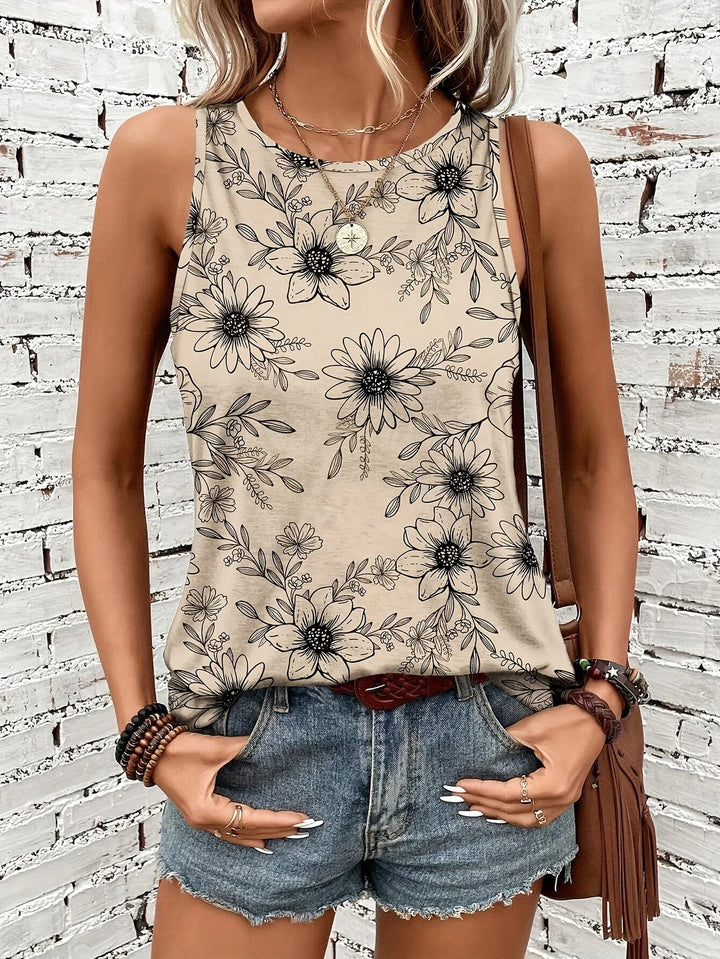 Lilou - Top Informal De Verano Con Estampado Floral