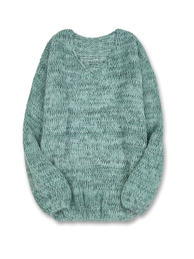 Lital - Elegante Jersey Suave Con Cuello en V
