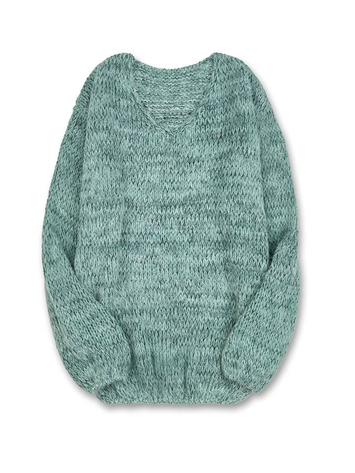 Lital - Elegante Jersey Suave Con Cuello en V