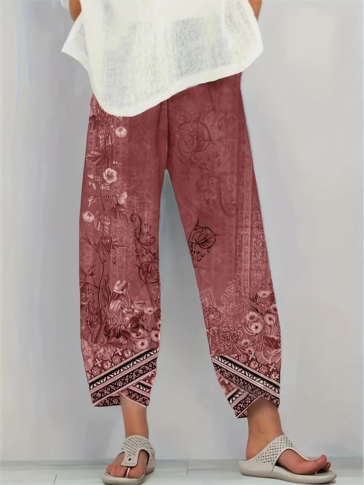 Kayden - Pantalón Capri Vintage De Flores