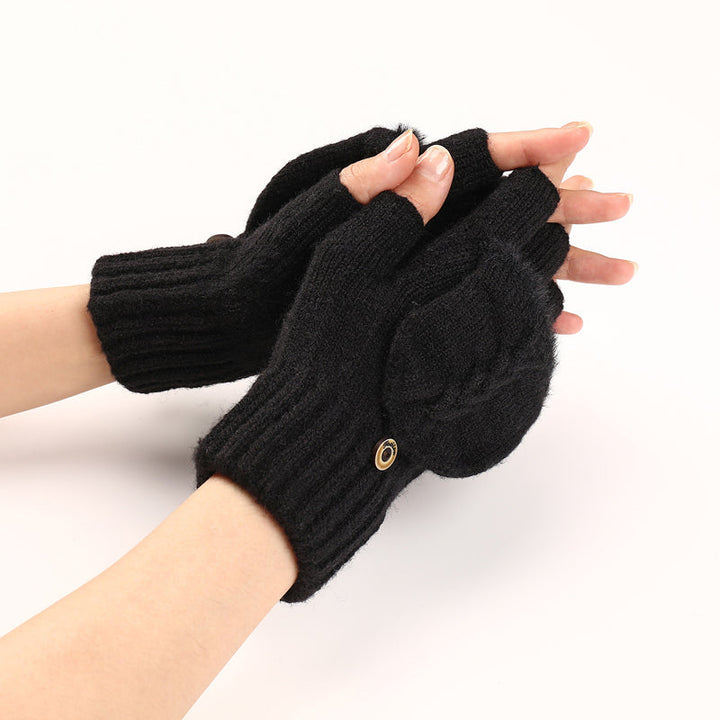 GloveGleam - Guantes Sin Dedos De Punto