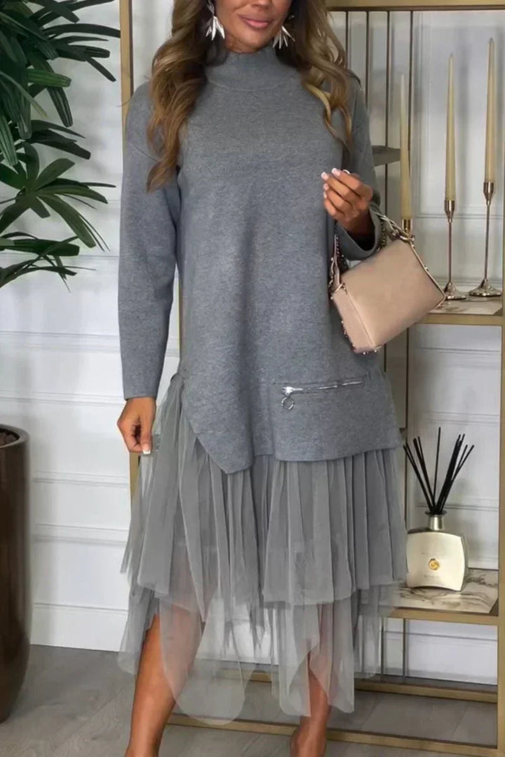 Sonja - Elegante Vestido de Malla Patchwork
