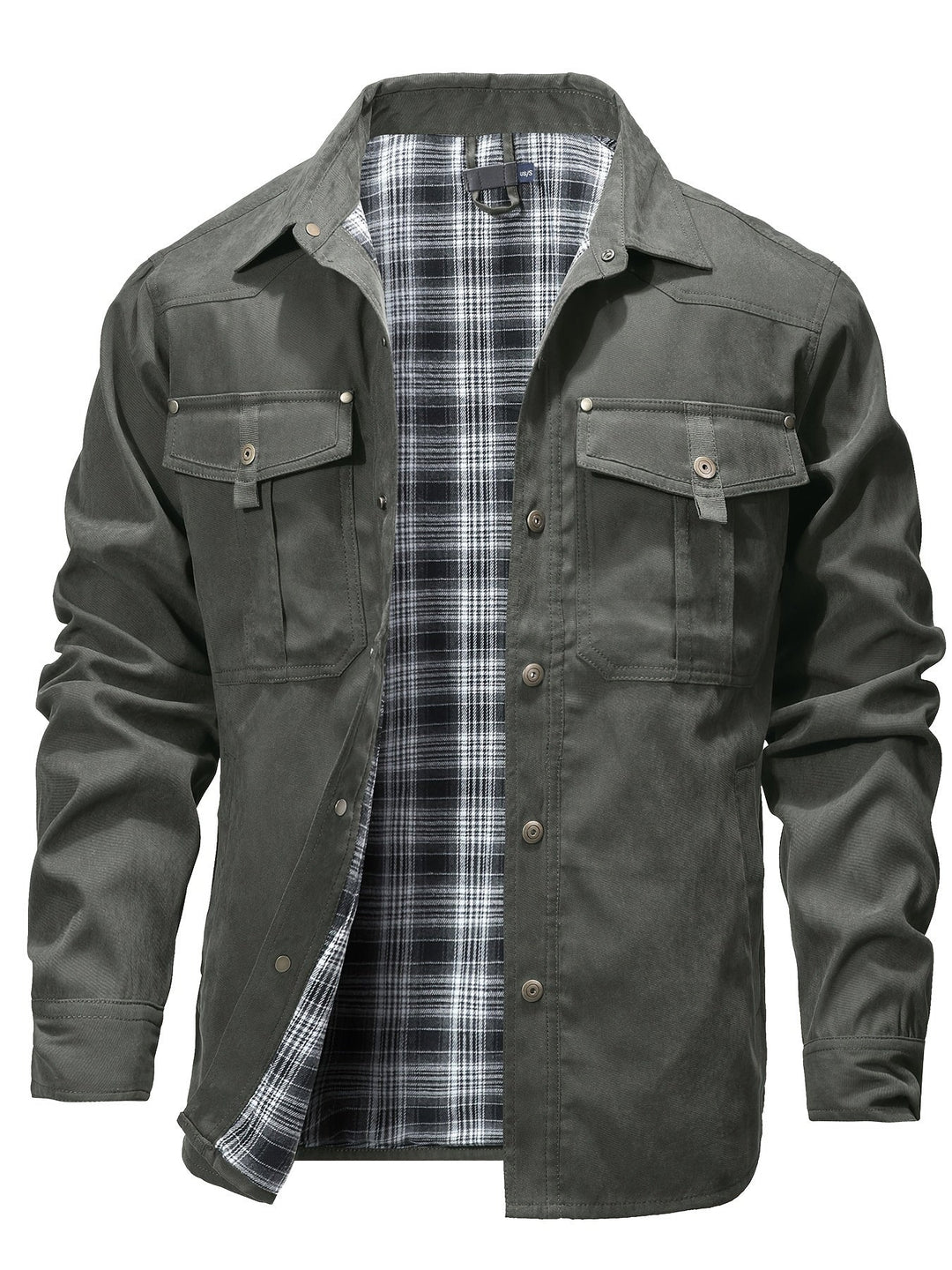 Evrypidis - Chaqueta Cargo Informal De Manga Larga