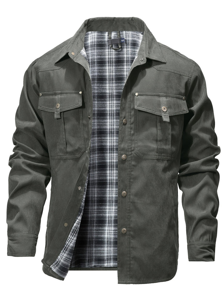 Evrypidis - Chaqueta Cargo Informal De Manga Larga