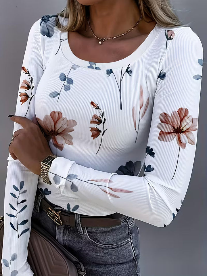 Rabiye - Top Con Estampado Floral Y Cuello Cuadrado