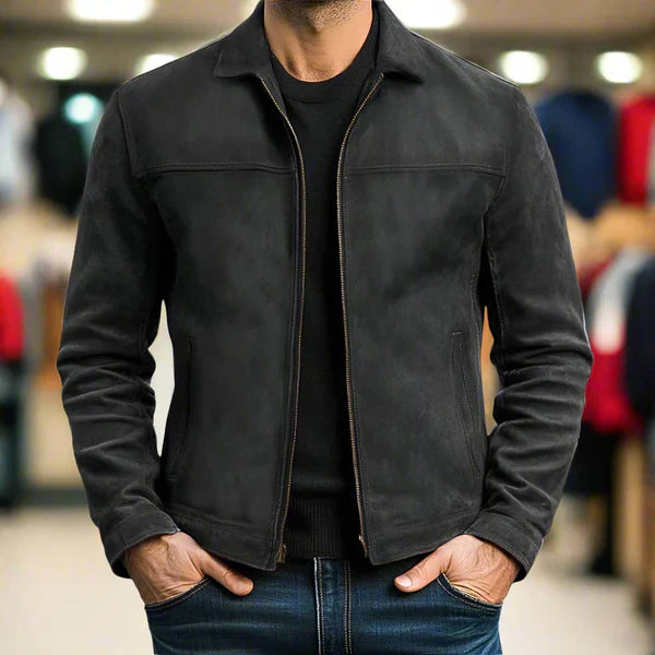Mcmillan - Cuero Chaqueta Con Cremallera