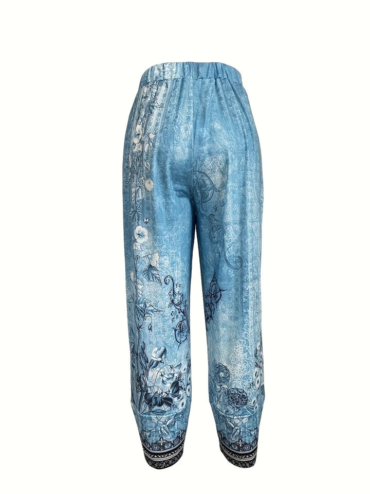 Kayden - Pantalón Capri Vintage De Flores