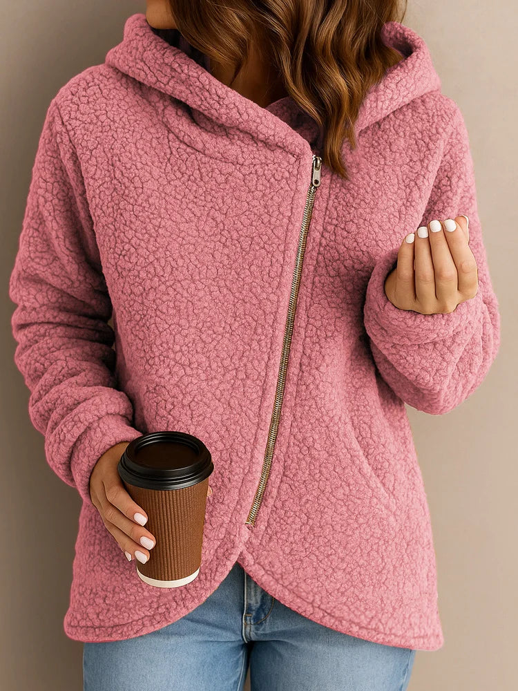 Wendie - Sudadera Con Capucha y Cremallera De Felpa Sherpa