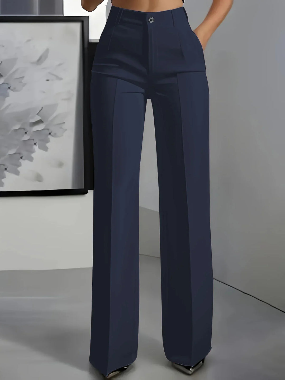 Hodit - Pantalón Elegante Elástico de Cintura Alta