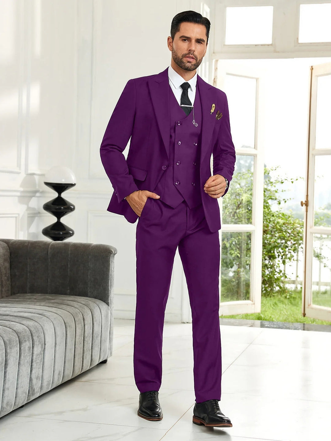 Gremist - Trajes De Tres Piezas Solapa Puntiaguda Slim Fit