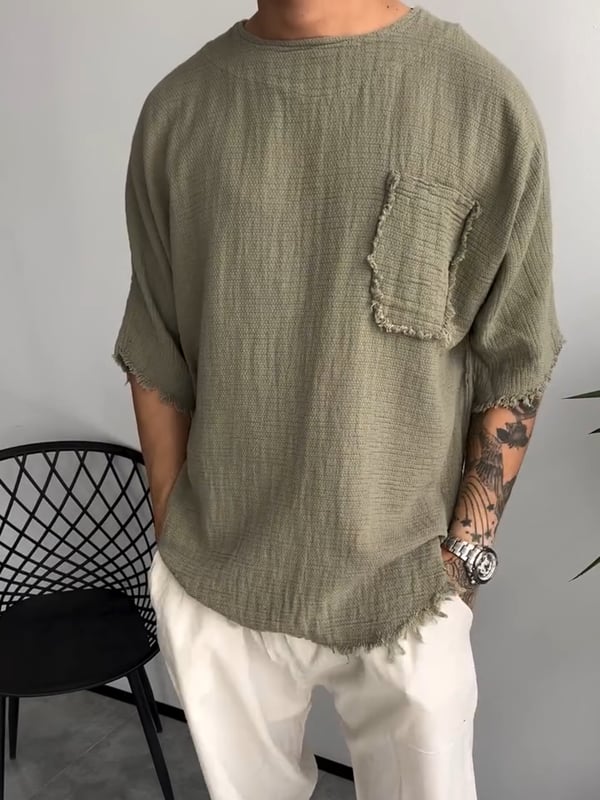 Davis - Camiseta De Manga Corta De Lino