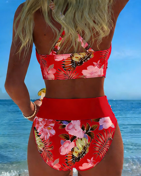 Killiane - Bikini Floral Con Contraste