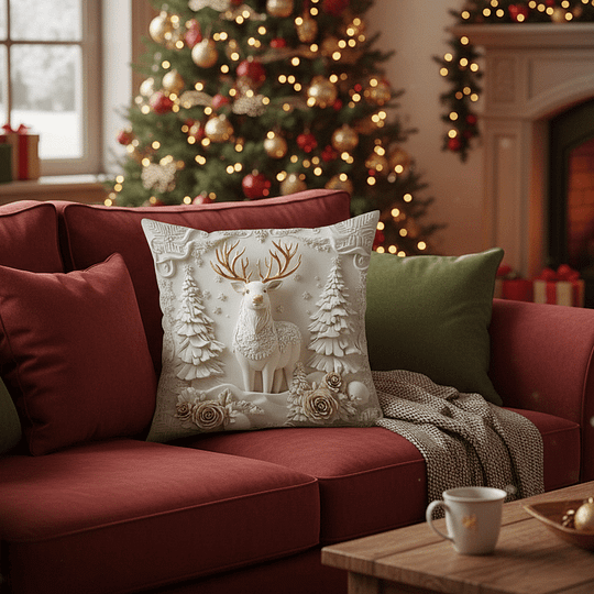 CozyFest - Funda De Almohada Con Motivos Navideños Para La Decoración Del Hogar