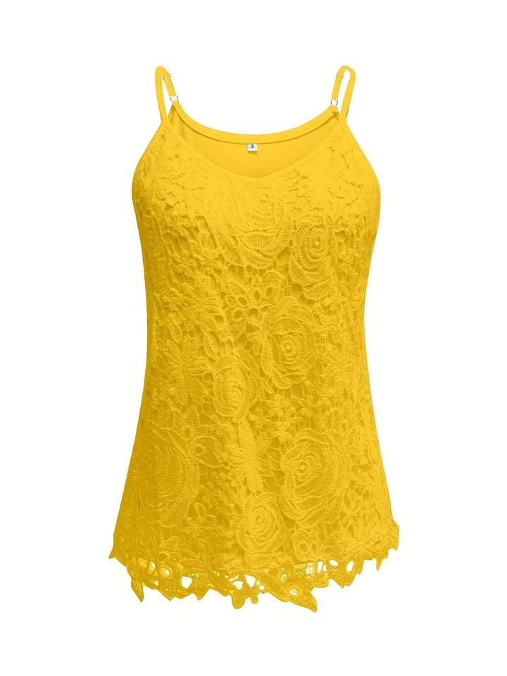 Juna - Elegante Sin Mangas Enlace Top Con Cuello En V