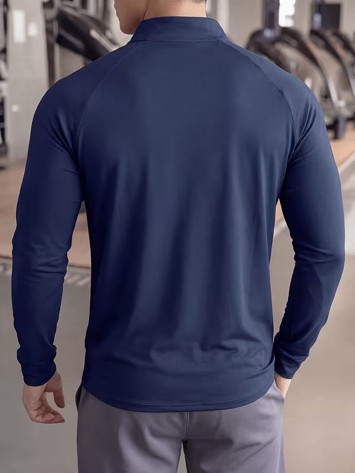 Zerdan - Sudadera De Manga Larga Con Media Cremallera