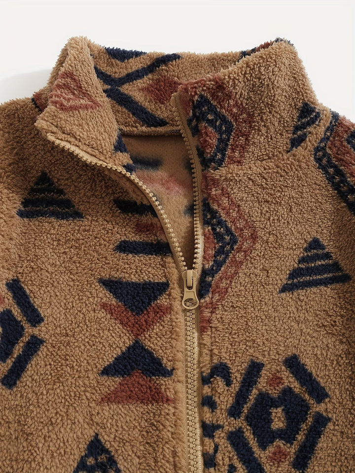 Esra - Chaqueta De Manga Larga Con Estampado Geométrico