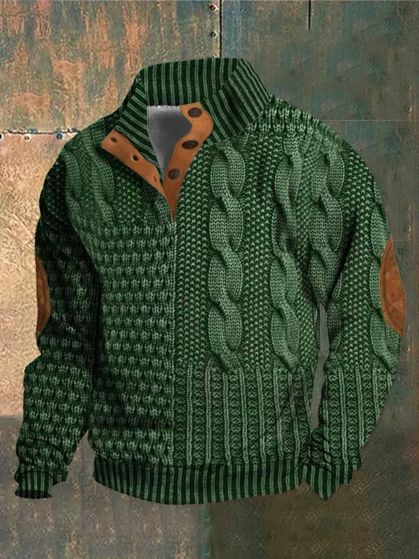 Everette - Jersey De Punto Trenzado Con Parche